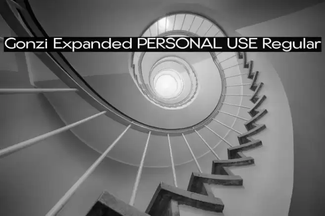 Gonzi Expanded PERSONAL USE Regular Schriftart examples