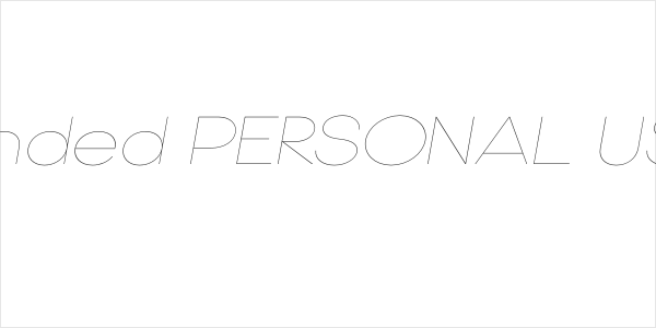 Gonzi Expanded PERSONAL USE Thin Italic Logo