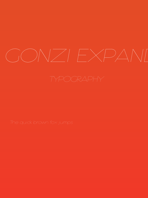 Gonzi Expanded PERSONAL USE Thin Italic Poster