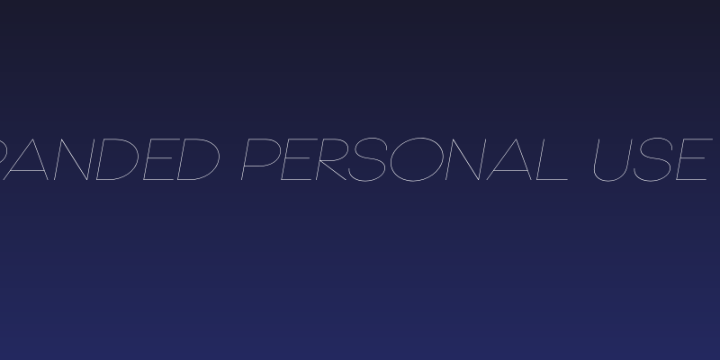 Gonzi Expanded PERSONAL USE Thin Italic Social Header