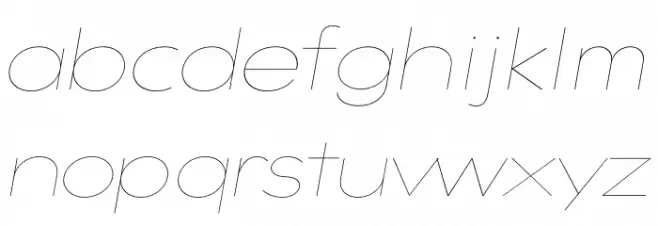 Gonzi Expanded PERSONAL USE Thin Italic Schriftart Kleinbuchstaben