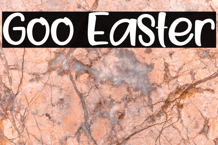 Goo Easter Font examples