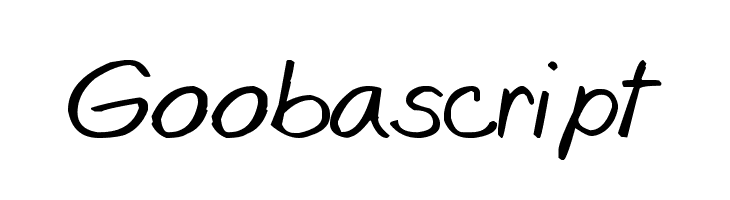 Goobascript Font - FFonts.net