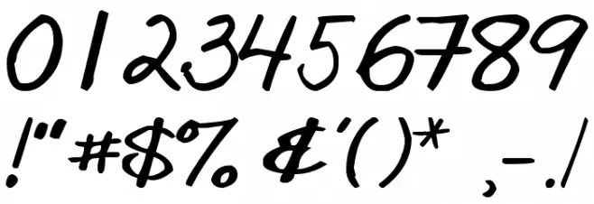 Goobascript Font OTHER CHARS