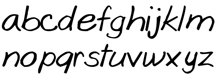Goobascript Font LOWERCASE