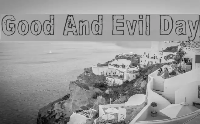 Good And Evil Day フォント examples