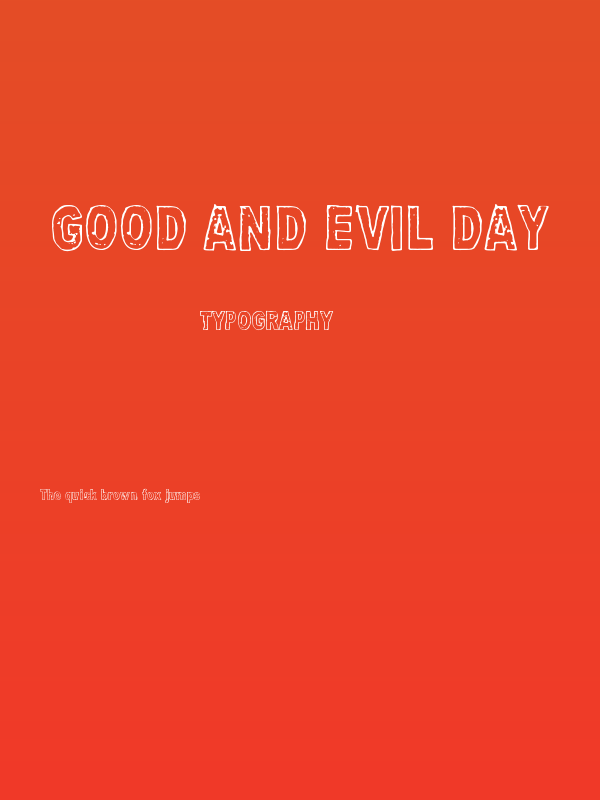Good And Evil Day Poster