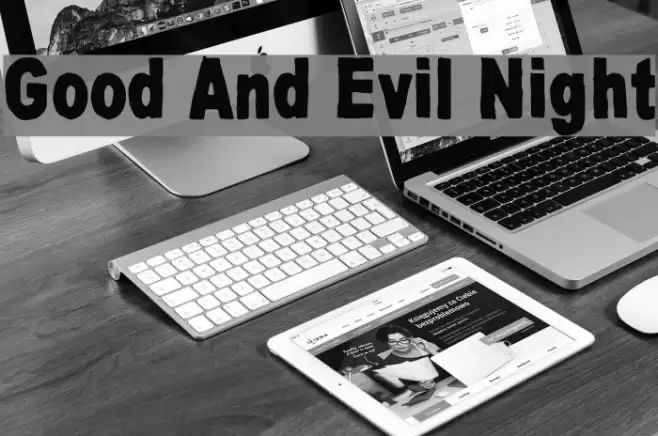 Good And Evil Night Font examples