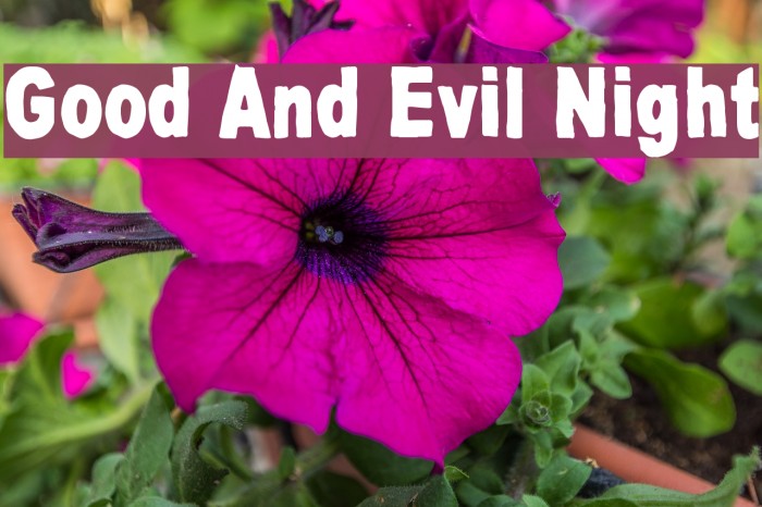 Good And Evil Night フォント examples