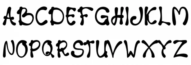 Good Baby Regular 字体 大写