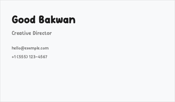 Good Bakwan Business Card