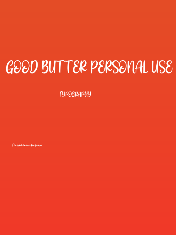 Good Butter Personal Use Poster