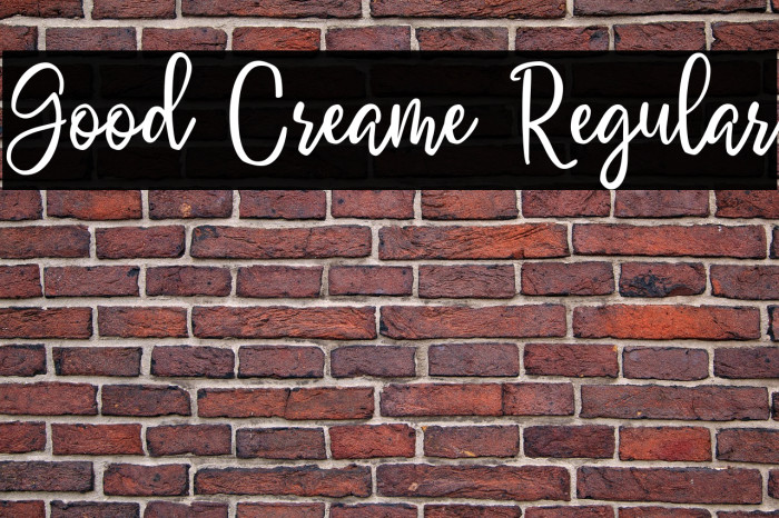 Good Creame Regular Example 2