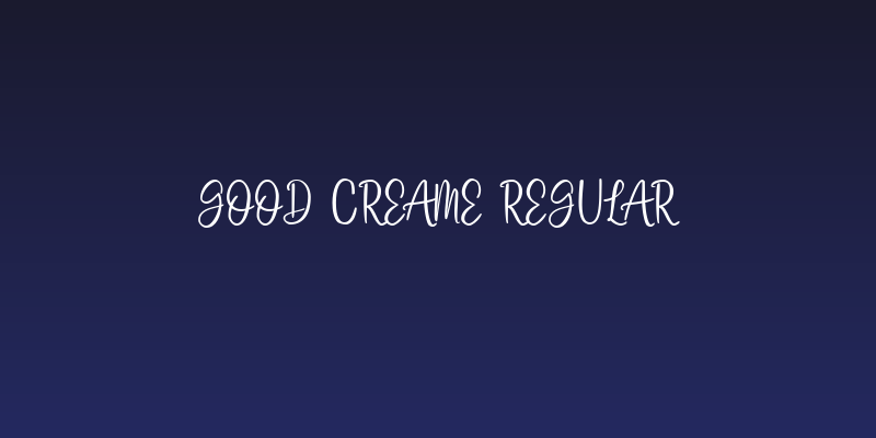 Good Creame Regular Social Header