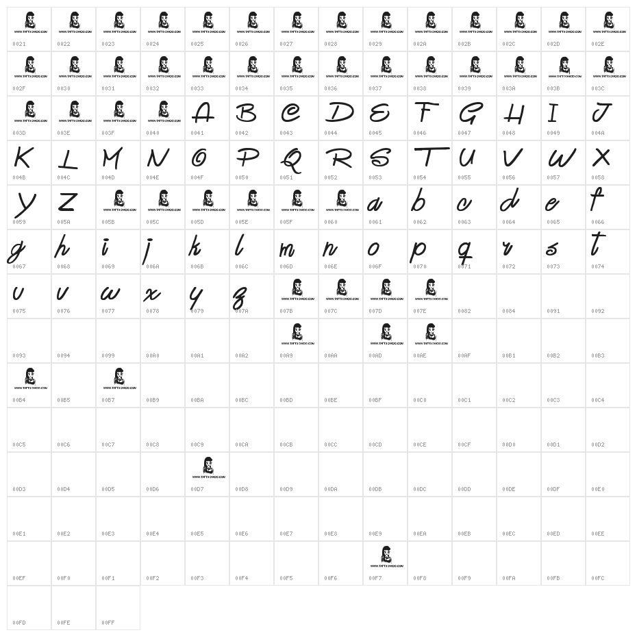 Good Day Character Map