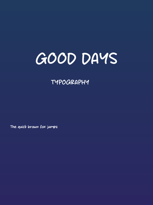 Good Days Poster