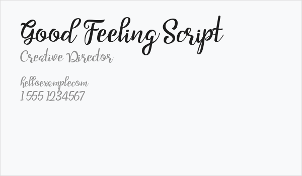 Good Feeling Script Business Card