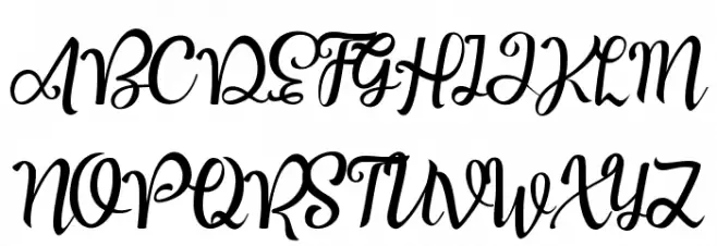 Good Feeling Script Caratteri MAIUSCOLE