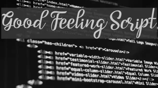 Good Feeling Script フォント examples