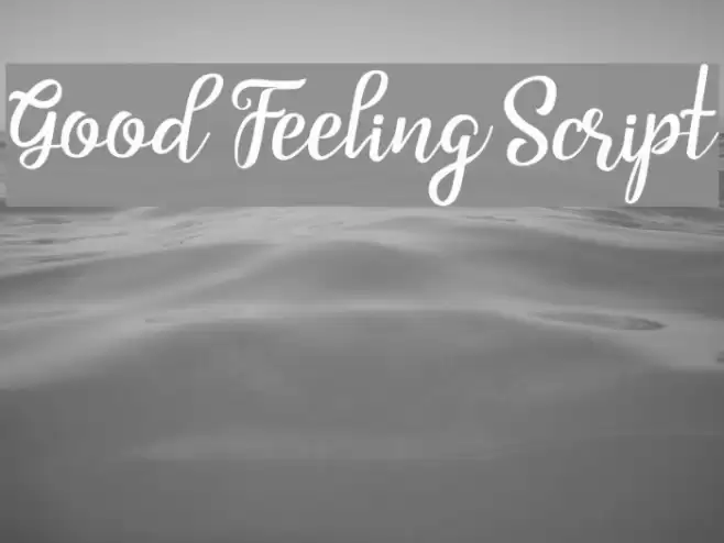 Good Feeling Script フォント examples