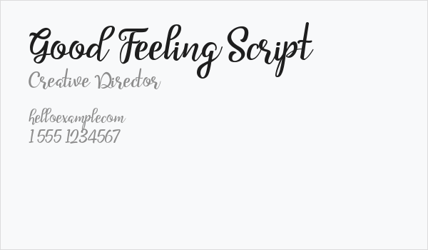 Good Feeling Script Business Card