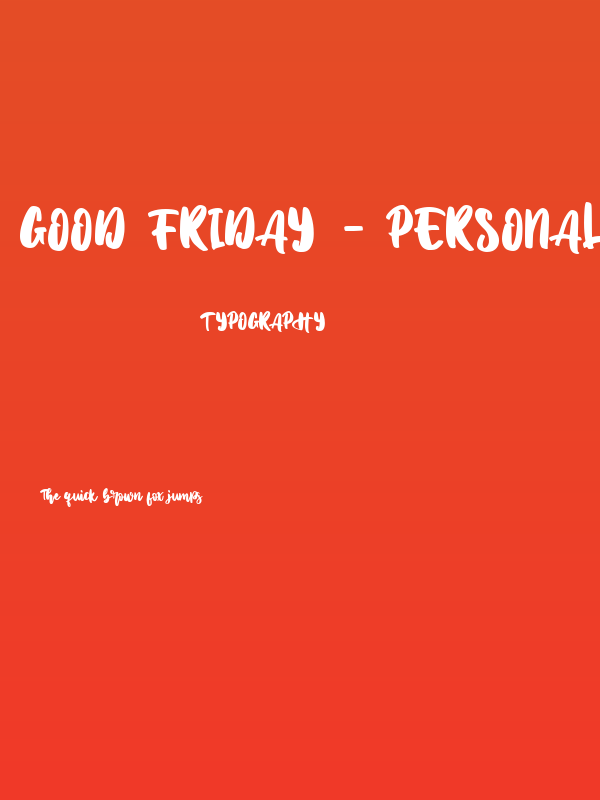Good Friday - Personal Use Poster