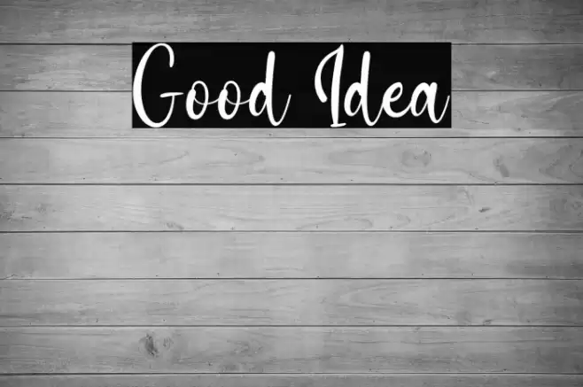 Good Idea Font examples