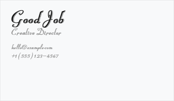 Good Job Business Card