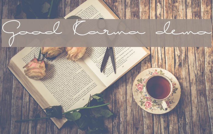 Good Karma demo Font examples