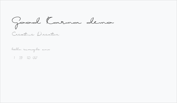 Good Karma demo Business Card