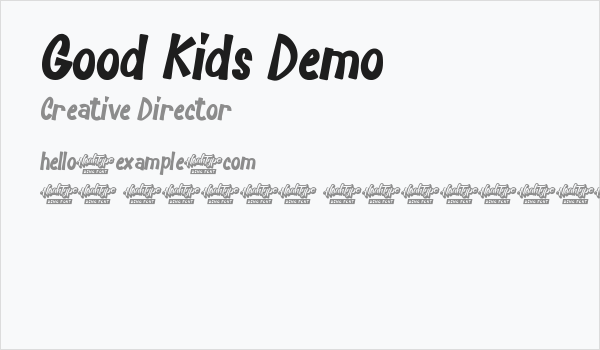 Good Kids Demo Business Card