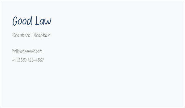 Good Law Business Card