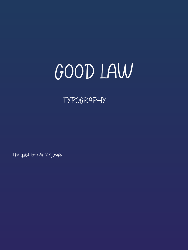 Good Law Poster