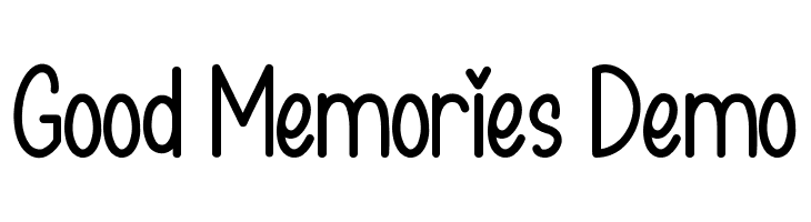 Good Memories Demo  Frei Schriftart Herunterladen