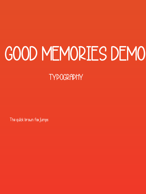 Good Memories Demo Poster