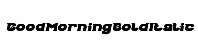 Good Morning Bold Italic  Frei Schriftart Herunterladen