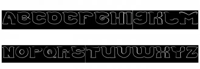 Good Morning-Hollow-Inverse フォント 大文字