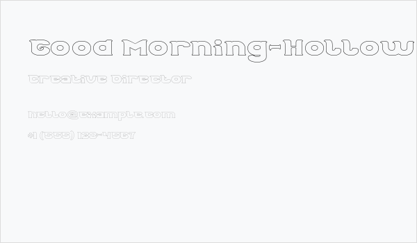 Good Morning-Hollow Business Card