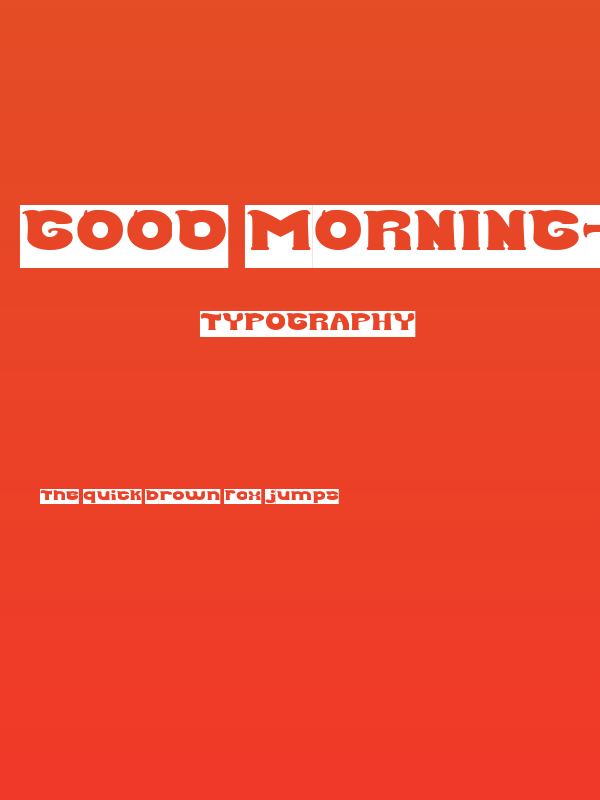 Good Morning-Inverse Poster