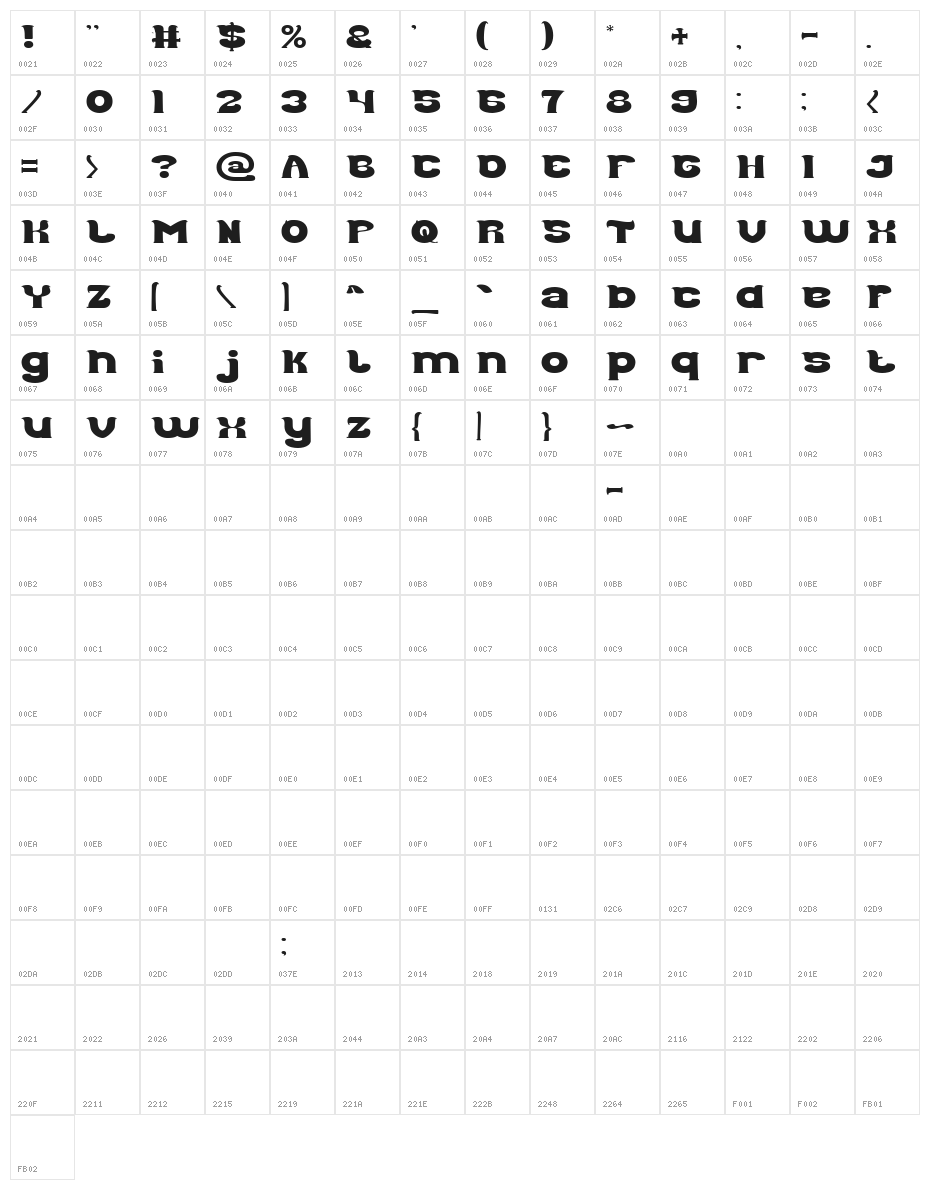 Good Morning-Light Character Map