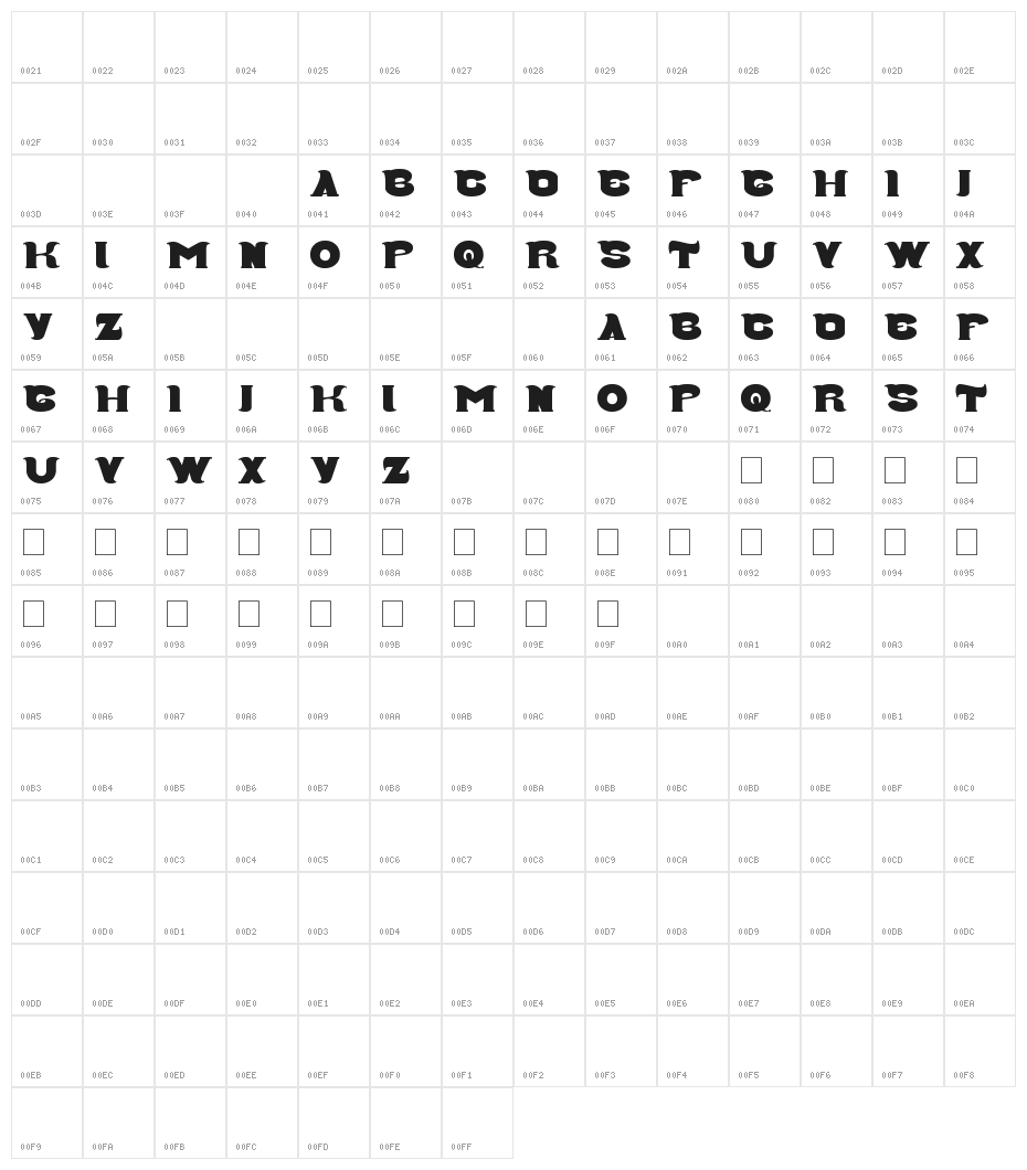 Good Morning Character Map
