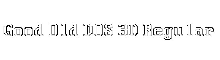 Good Old DOS 3D Regular  免费字体下载