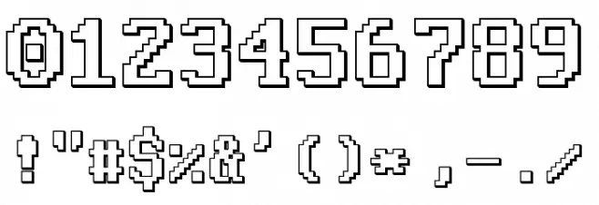 Good Old DOS 3D Regular Font OTHER CHARS