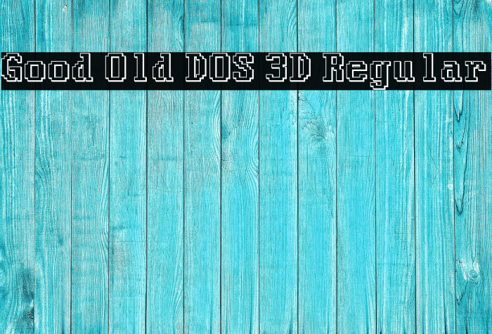 Good Old DOS 3D Regular Example 3