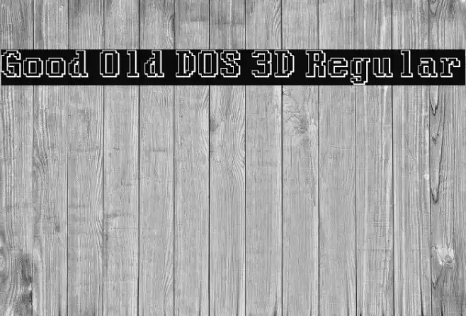 Good Old DOS 3D Regular Font examples
