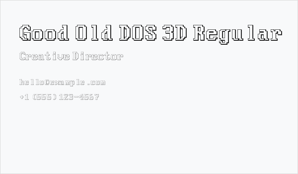 Good Old DOS 3D Regular Business Card