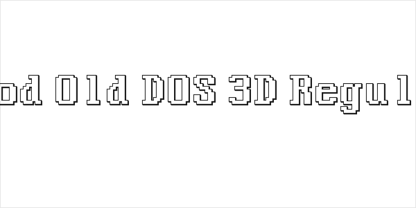 Good Old DOS 3D Regular Logo