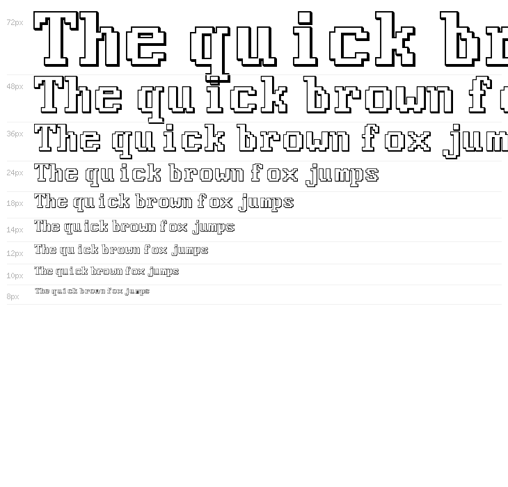 Good Old DOS 3D Regular Waterfall