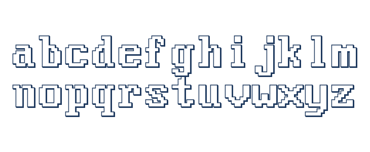 Good Old DOS 3D Regular Lowercase