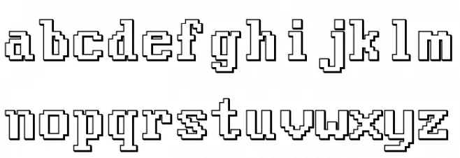 Good Old DOS 3D Regular 字体 小写